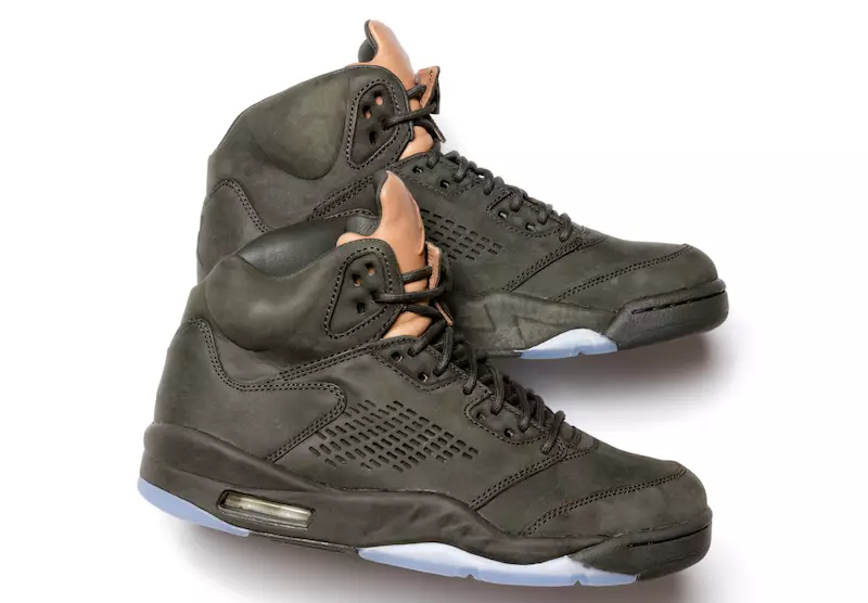 Air Jordan 5 ပရီမီယံ ပျံသန်းမှု Sequoia Metallic ရွှေ