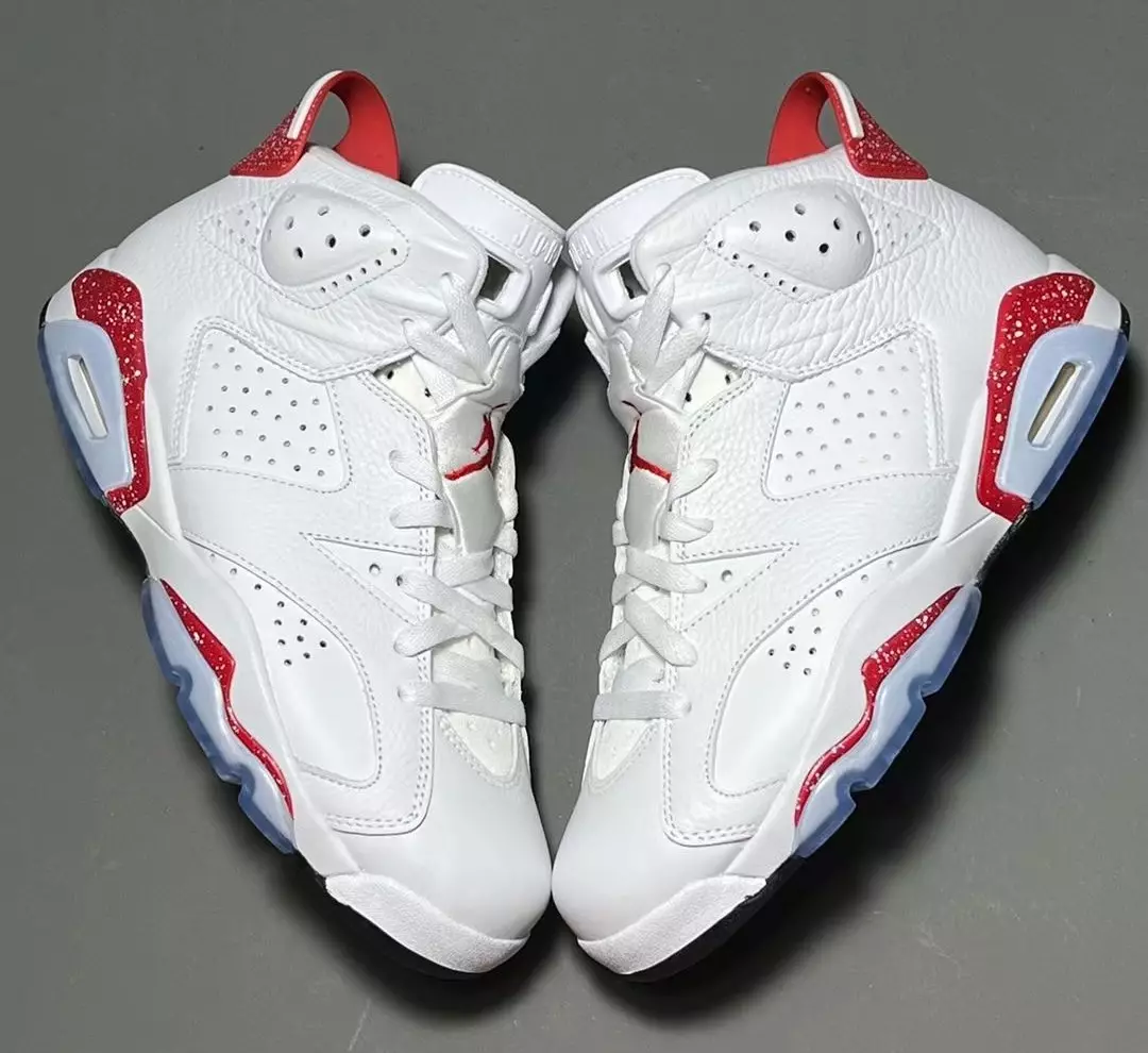 Air Jordan 6 Red Oreo Ollscoil Bán Dearg CT8529-162 Dáta Eisiúna