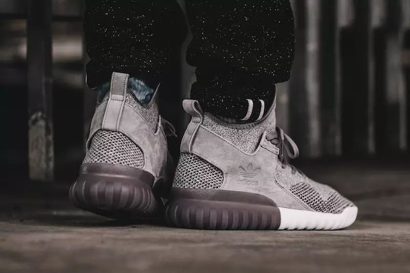 adidas Tubular X Primeknit אפור כהה