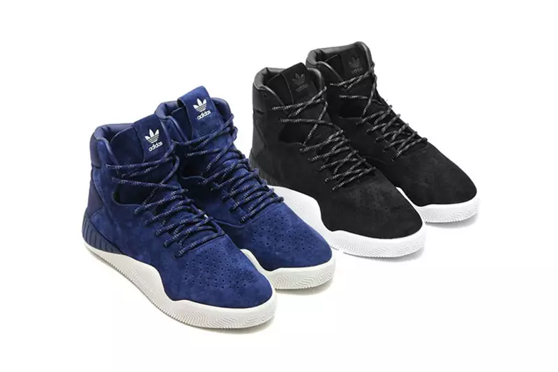 adidas Tubular Instinct Black Suede Blue Suede