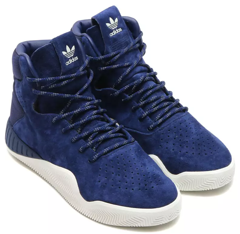 Adidas Tubular Instinct Black Suede Blue Suede