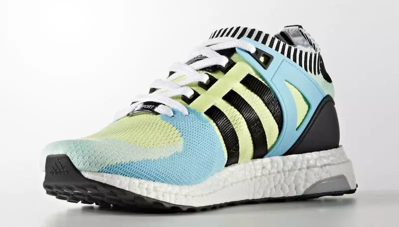 adidas EQT Support Ultra Boost Primeknit Semi Frozen Yellow Core Hitam Frozen Green BB1244