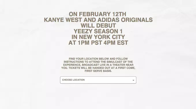 Kanye West adidas modevisning