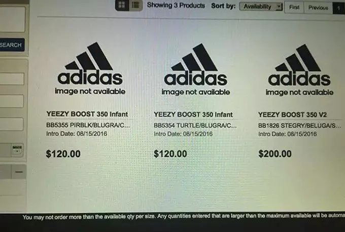 Baby adidas Yeezy 350 Boost Infant Sizes