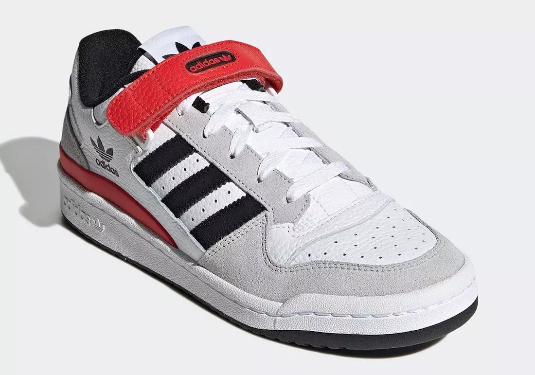 adidas Forum Low Wit Grijs Zwart Rood GY3249 Releasedatum