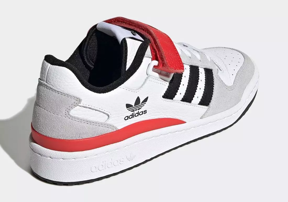 Adidas Forum Zema Balta Pelēka Melna Sarkana GY3249 Izdošanas datums