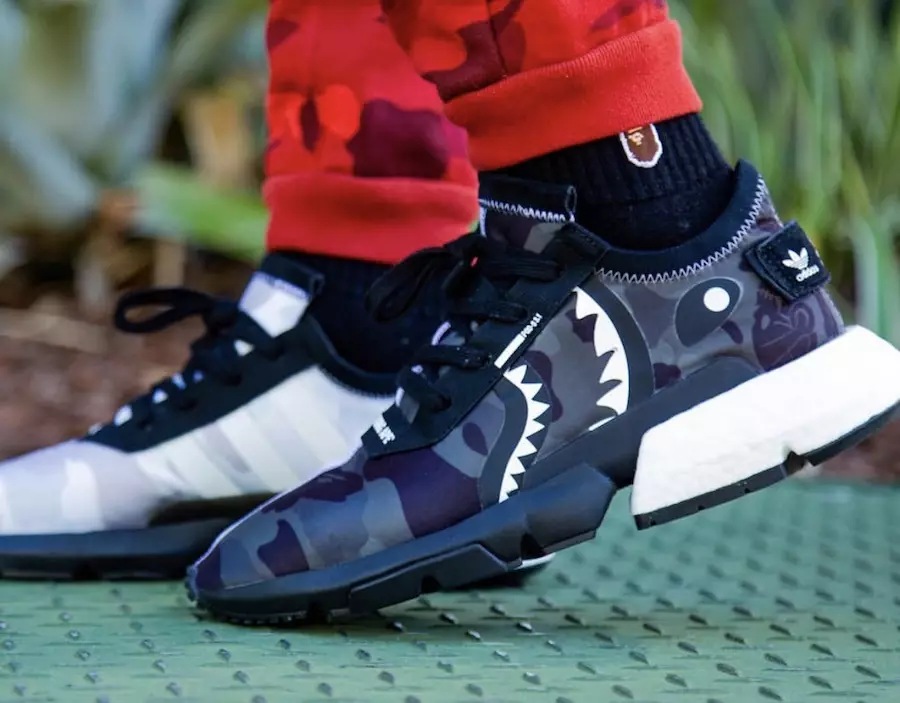 BAPE x სამეზობლო x adidas POD S3.1 ფეხით