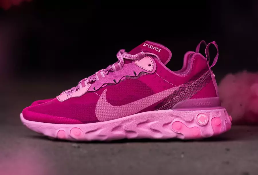 Phòng giày thể thao Nike React Element 87 Pink Breast Cancer Ngày phát hành