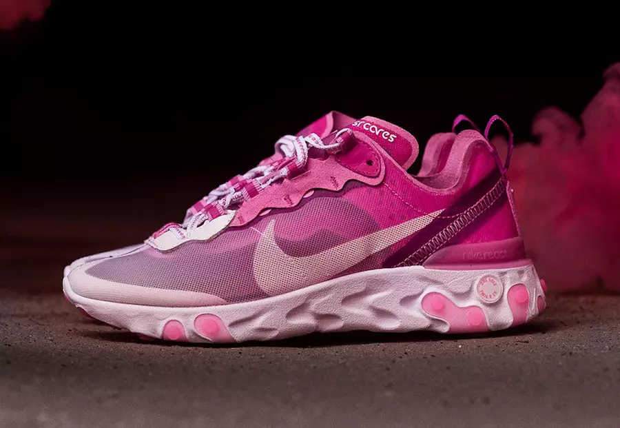 Spor Ayakkabı Odası Nike React Element 87 Pembe Meme Kanseri Çıkış Tarihi