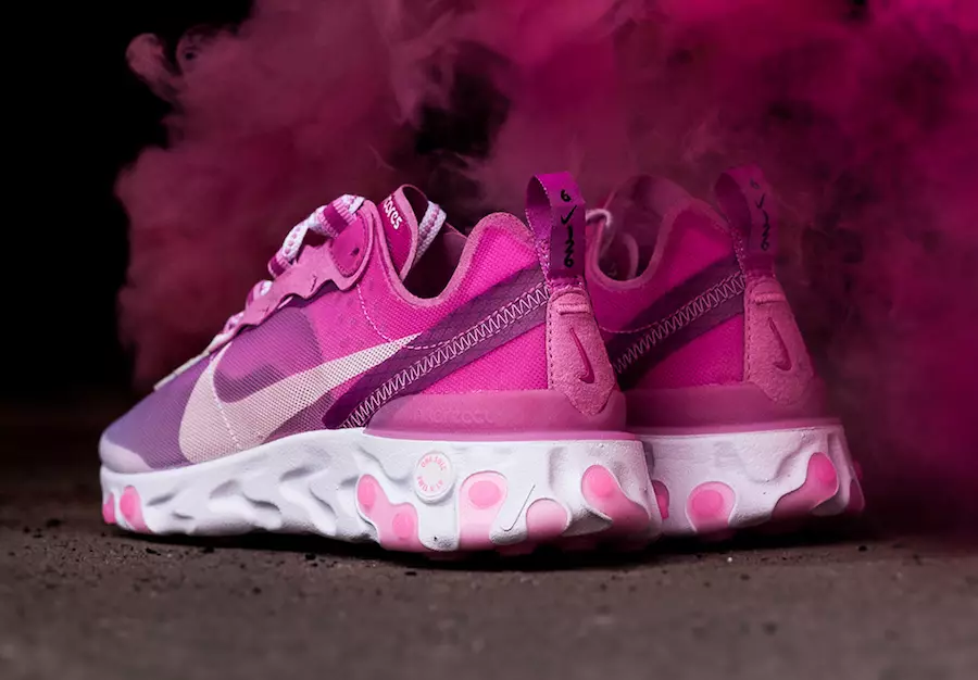 Spor Ayakkabı Odası Nike React Element 87 Pembe Meme Kanseri Çıkış Tarihi