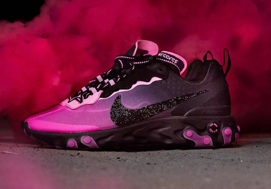 Sala de tênis Nike React Element 87 Rosa Data de lançamento do câncer de mama