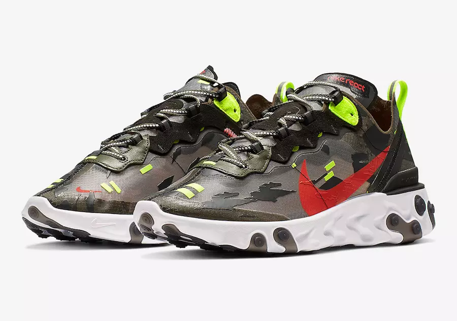 Nike voegt camouflagestijl toe aan het React Element 87