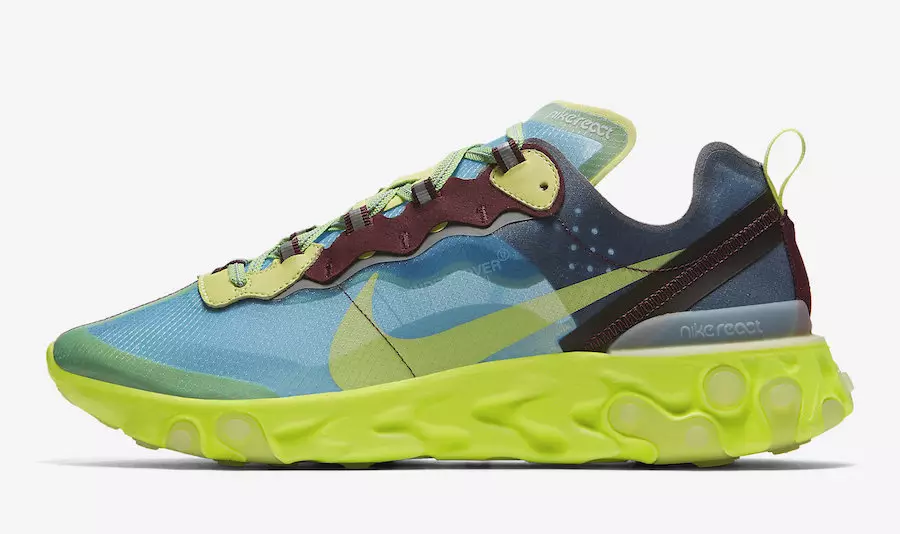 UNDERCOVER x Nike React Element 87 BQ2718-400 ထုတ်ဝေသည့်ရက်စွဲ