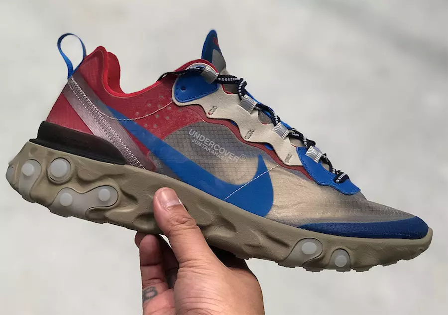 UNDERCOVER x Nike React Element 87 Бургундија сина