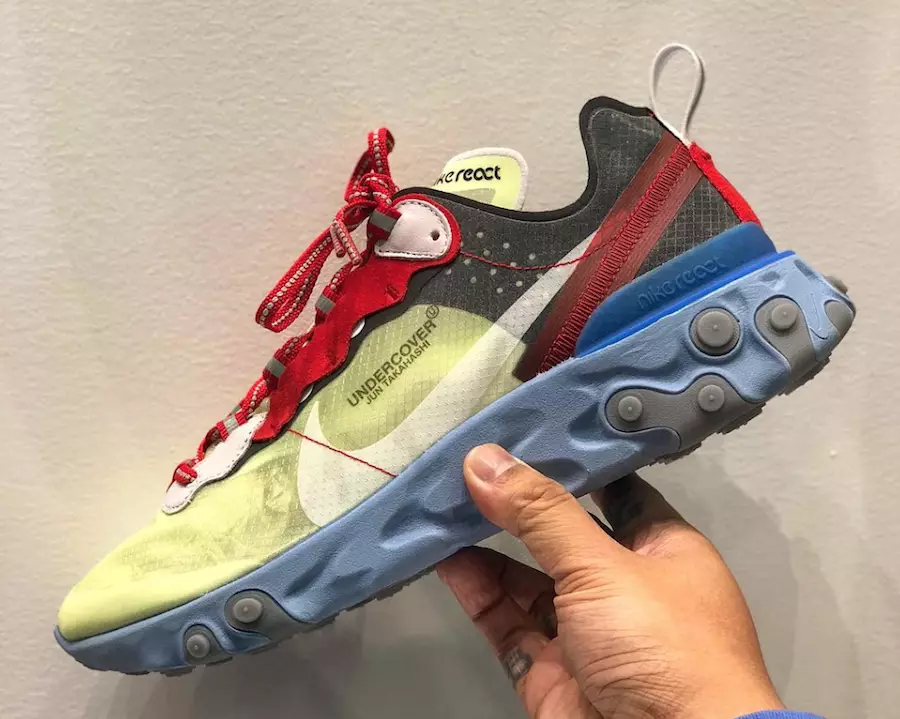 UNDERCOVER x Nike React Element 87 Biru Hijau Merah