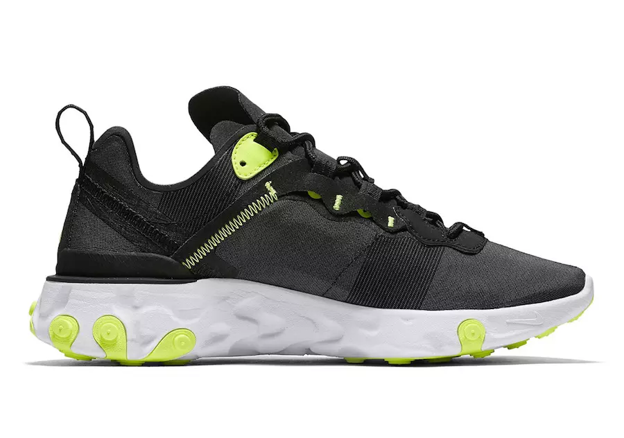 Nike React Element 55 Noir Volt Gris