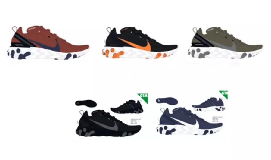 Nike React Element 55 Датум на издавање Colorways