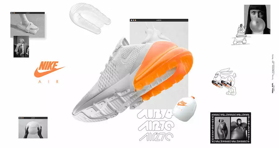 Nike Air Max 270 White Total Orange AH8050-102