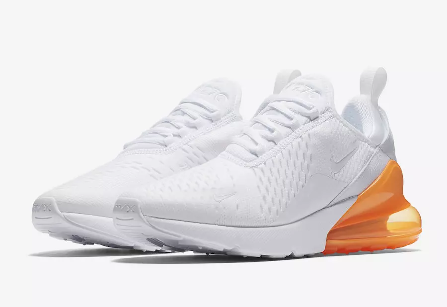 Nike Air Max 270 Nyeupe Jumla ya Machungwa AH8050-102