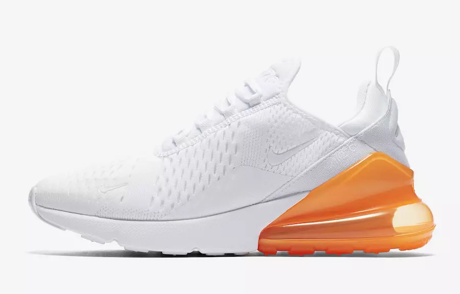 Nike Air Max 270 Nyeupe Jumla ya Machungwa AH8050-102