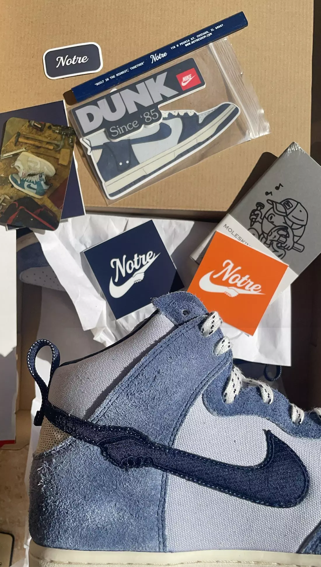 Notre Nike Dunk High Blue Void CW3092-400 Julkaisupäivä