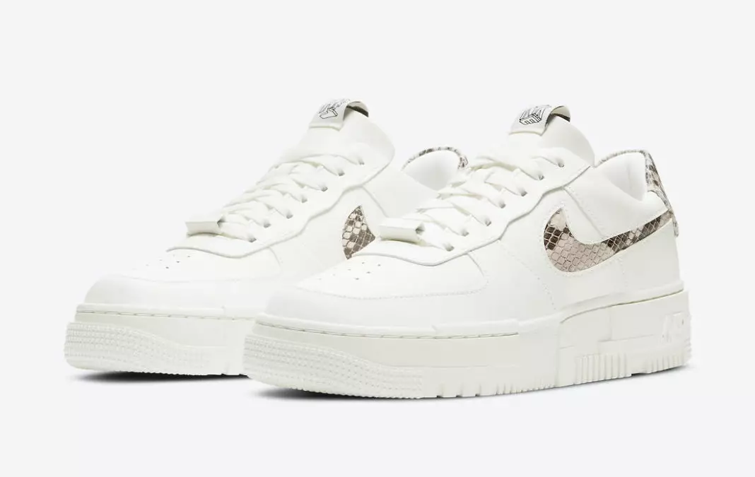 Fecha de lanzamiento de las Nike Air Force 1 Pixel Snakeskin Desert Sand CV8481-101