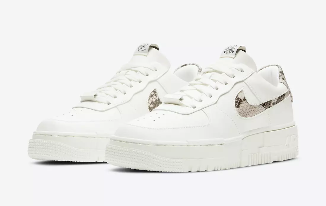 Nike Air Force 1 Pixel Inayoachiliwa na Mchapishaji wa Ngozi ya Nyoka