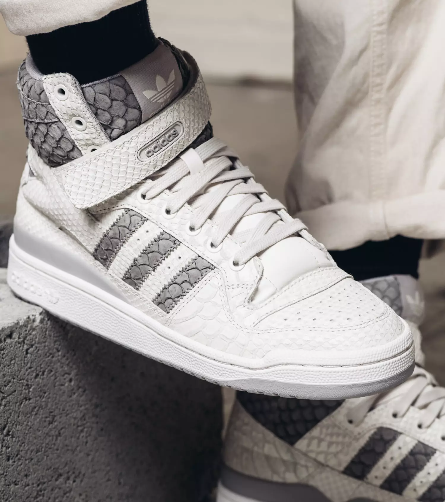 adidas Forum Hi OG Snakeskin White Grey