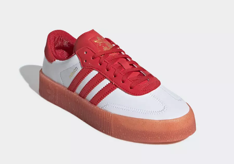 adidas Fiorucci SAMBAROSE အနီရောင် G28913 ဖြန့်ချိသည့်ရက်စွဲ