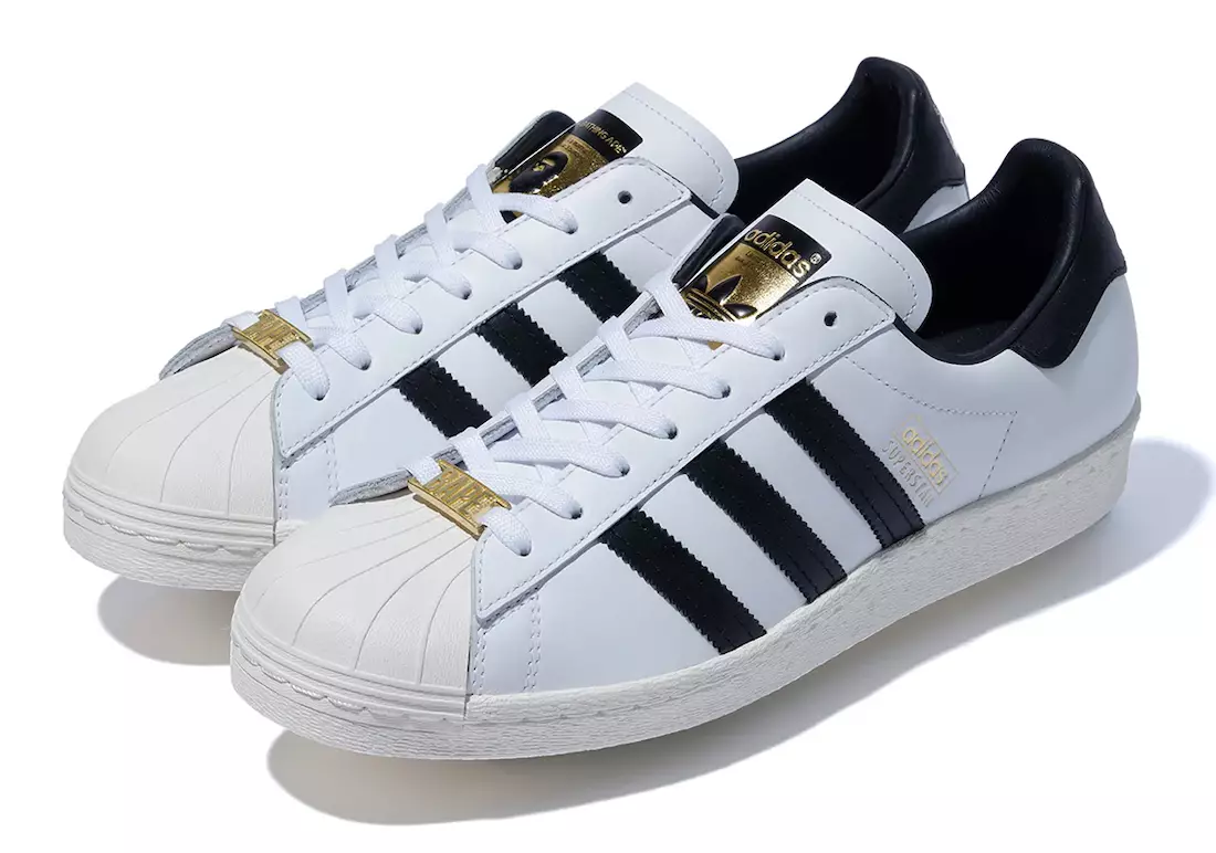 BAPE adidas Superstar לבן שחור תאריך יציאה