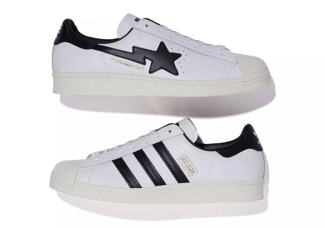 BAPE adidas Superstar White Black Release Datum