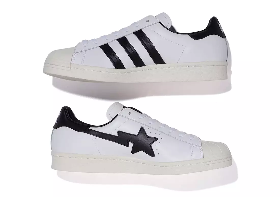 BAPE adidas Superstar White Black Release Date