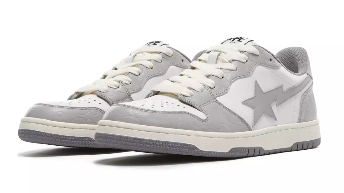 Bape Court Sta Кожа Light Gray Cream Release Date