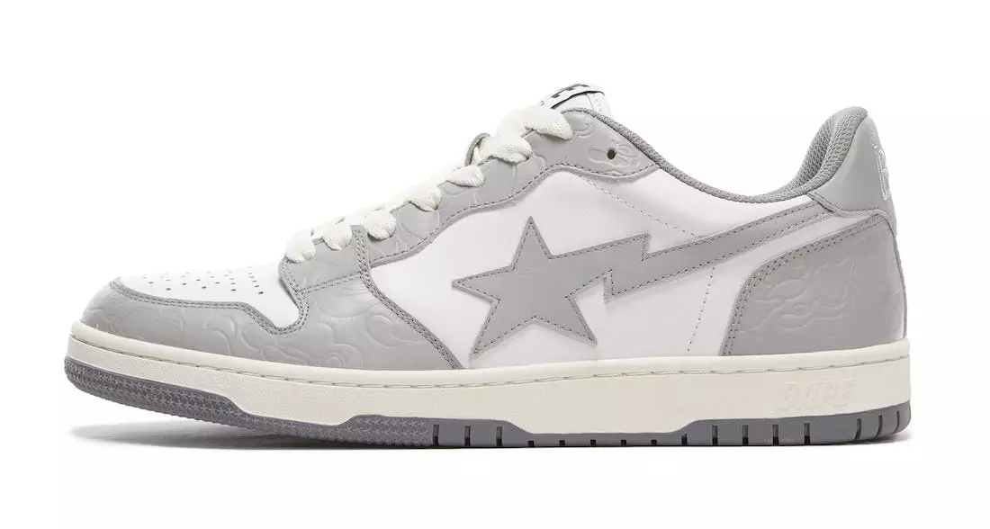 Bape Court Sta Leather Light Grey Cream Дата на издаване