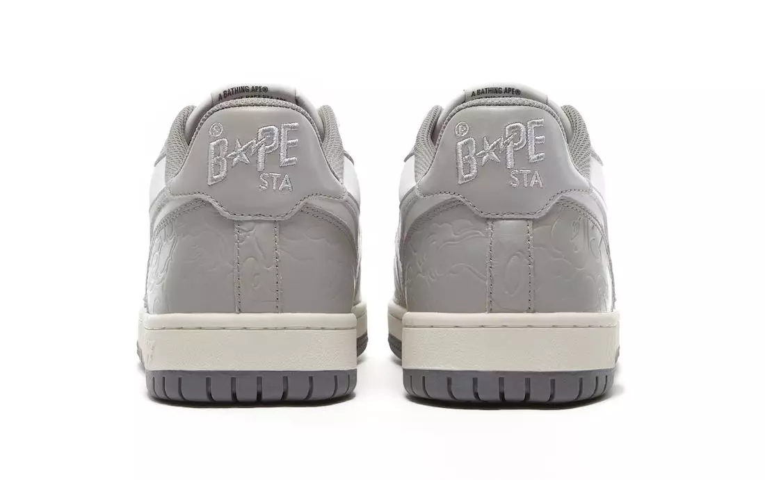 Bape Court Sta Leather Light Grey Crème Release Datum