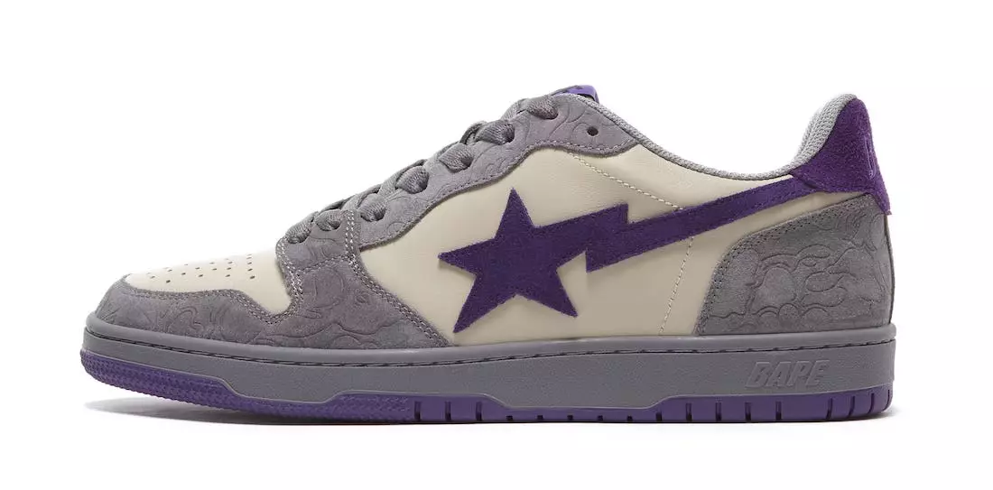 Bape Court Sta Suede Mist Grey Royal Purple Releasedatum