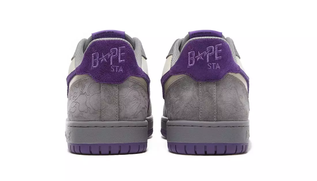 Bape Court Sta Suede Mist Grey Royal Purple Releasedatum