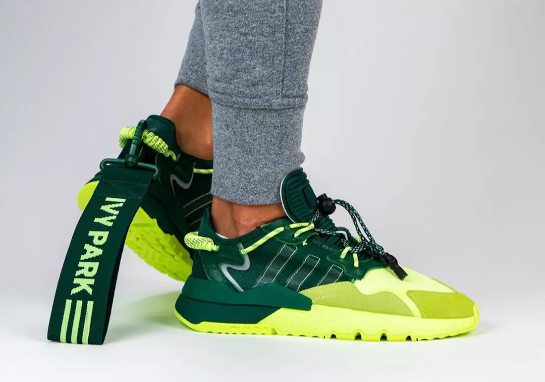 Beyonce Ivy Park Adidas Nite Jogger Signal Green S29041 väljalaskekuupäev