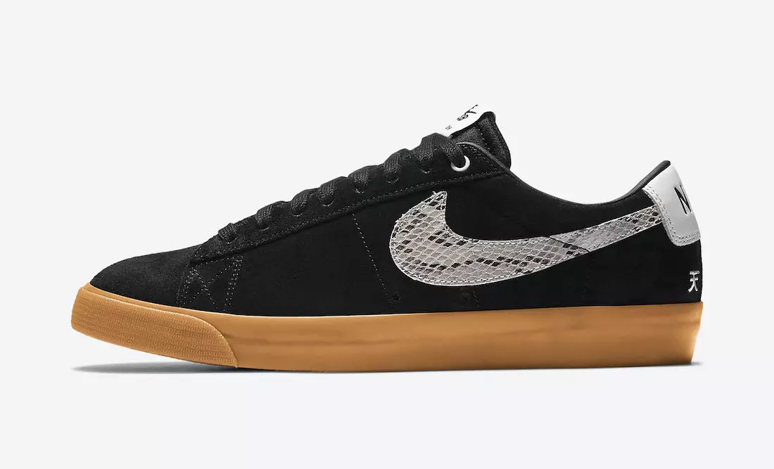 Wacko Maria x Nike SB Blazer Low с галочками из змеиной кожи