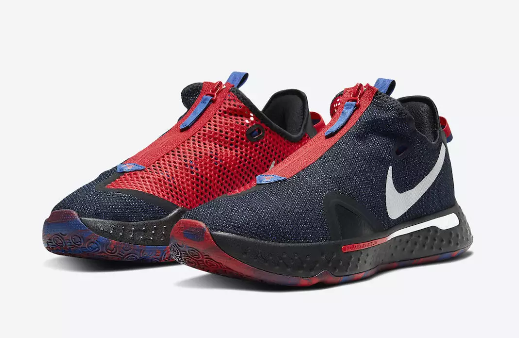 Nike PG 4 Black Metallic Silver Rush Blue CD5082-006 Tarehe ya Kutolewa