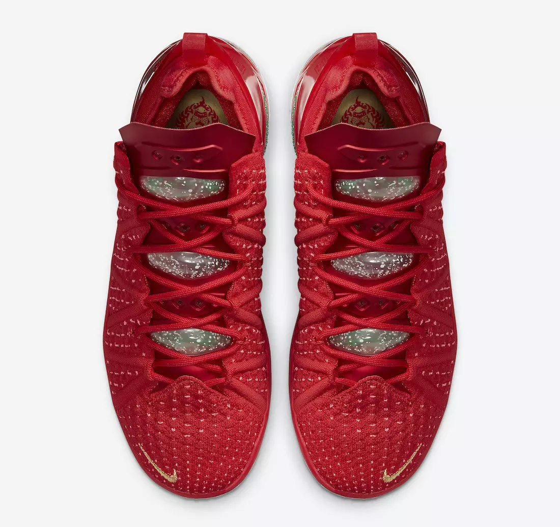 Nike LeBron 18 X-Mas Los Andžele Kalėdų DB8148-601 išleidimo data