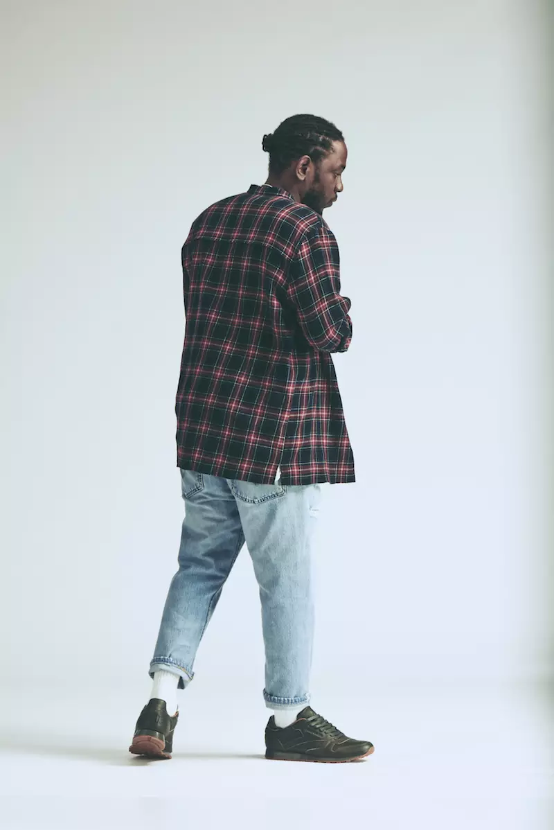 Kendrick Lamar x Leathar Clasaiceach Reebok Lux Olive Gum