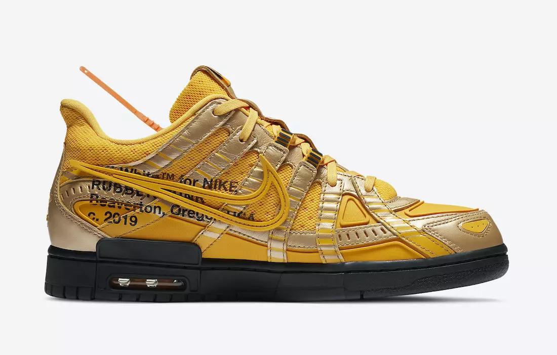 Off-white Nike Air Rubber Dunk University Gold CU6015-700 Udgivelsesdato-3