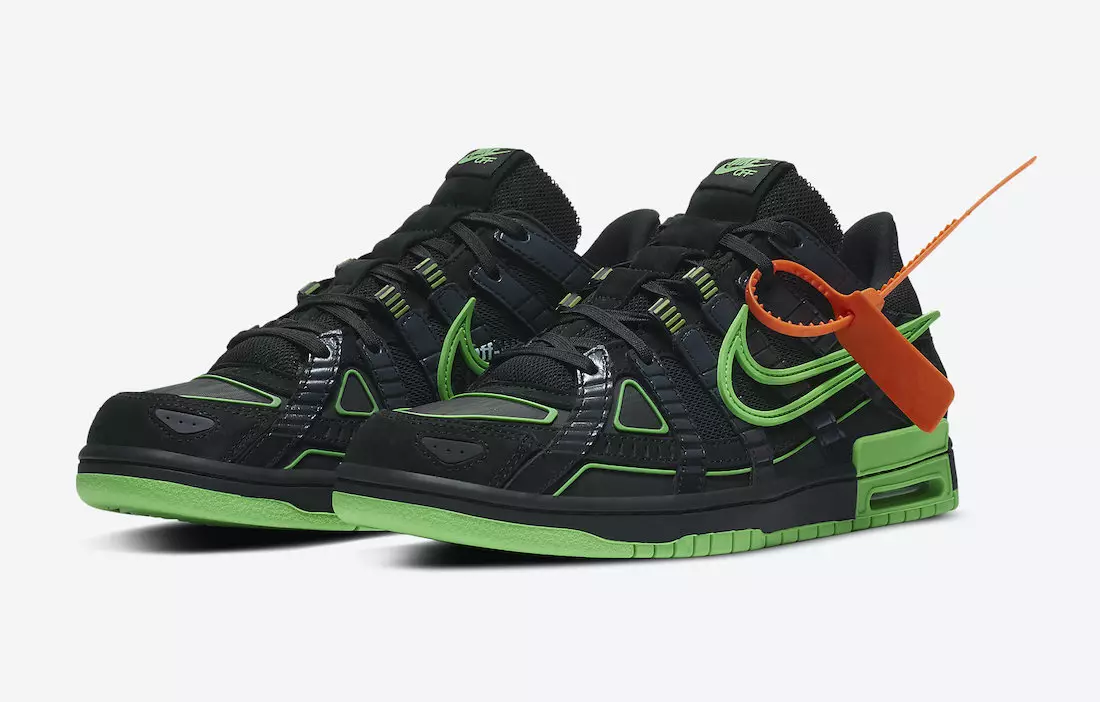 Off-White Nike Air Rubber Dunk Green Strike CU6015-001 Data de llançament