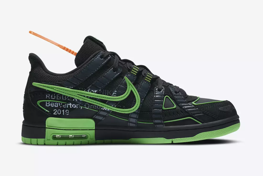 Off-White Nike Air Rubber Dunk Green Strike CU6015-001 Data de llançament