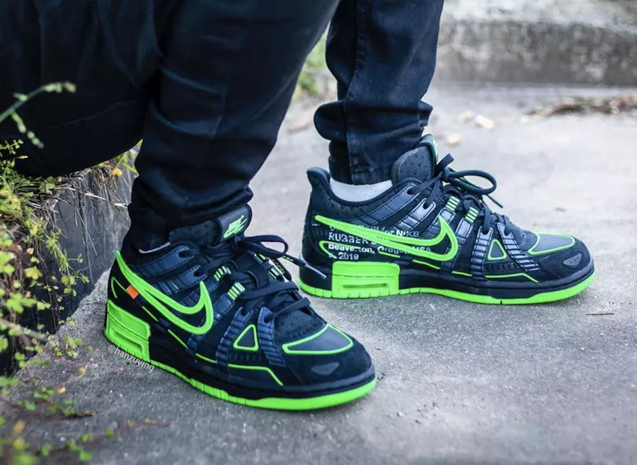 Off-White Nike Air Rubber Dunk Green Strike CU6015-001 발매일 On-Feet