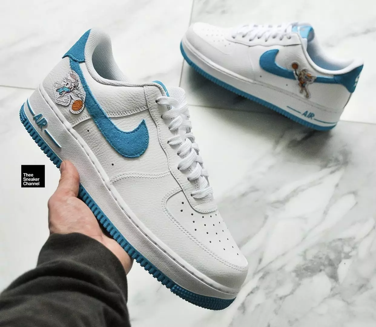 Space Jam Nike Air Force 1 Low Hare Udgivelsesdato på fødderne