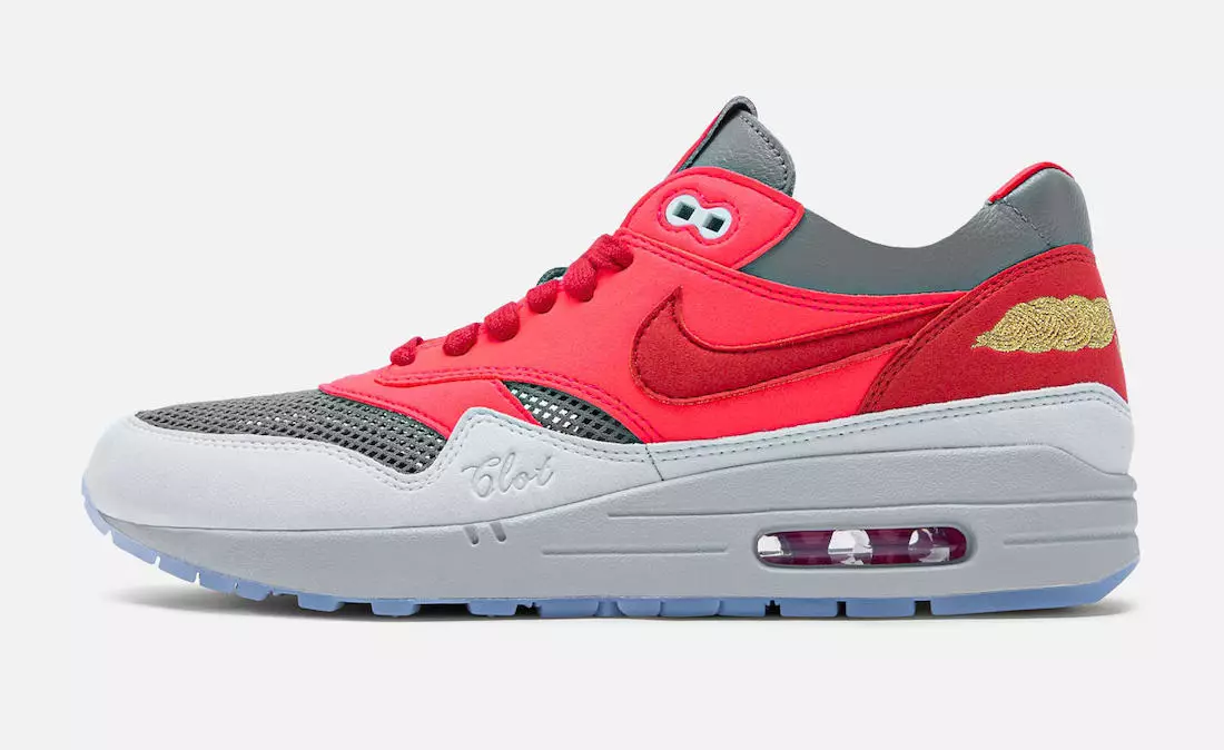 CLOT Nike Air Max 1 KOD Solar Red DD1870-600 Utgivningsdatum