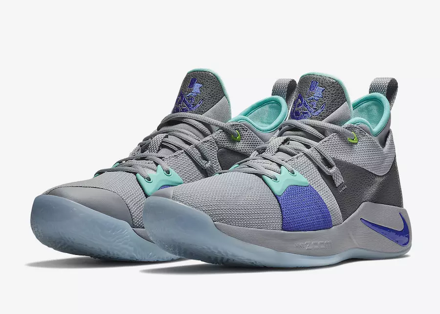 Nike PG 2 Pure Platinum Neo Turquoise Aurora Groen