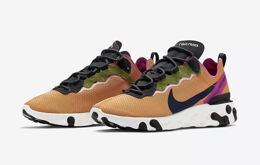 Nike React Element 55 Magma Orange CI3831-801 Tarikh Tayangan